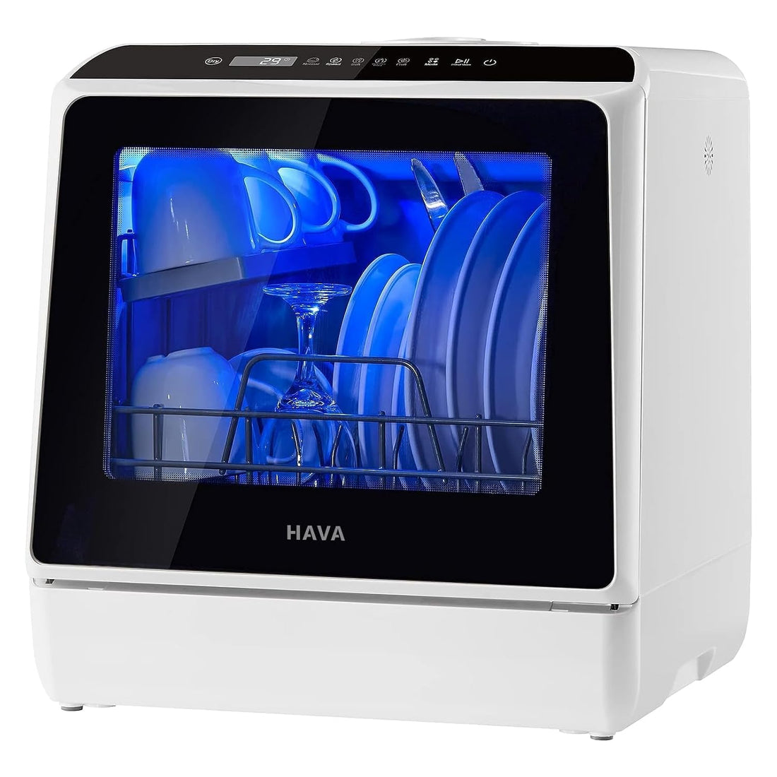 Table Top Dishwasher 5L 6 Programs Built-In Water Tank White